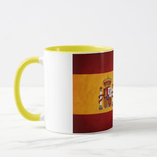 Intensiv farbige Keramik mit spanischer Flagge Tasse (Links)