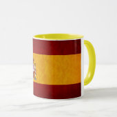 Intensiv farbige Keramik mit spanischer Flagge Tasse (VorderseiteRechts)