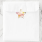 Intensiv rosa Blume Stern-Aufkleber (Tasche)