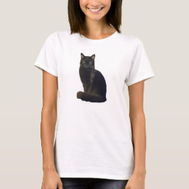 Intensiv steigende schwarze Katze | Ich beobachte  T-Shirt