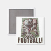 Intensive 3 Point Stance von Mudge Studios Magnet (Vorderseite/Rückseite)