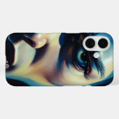 Intensive Abstrakt-gelbe Porträtmalerei Case-Mate iPhone Hülle (Rückseite (Horizontal))