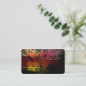 Intensive Fiery Scarlet Fluid Ink Abstrakt auf Bla Visitenkarte (Stehend Vorderseite)