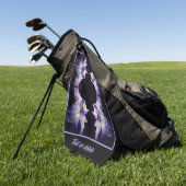 Intensive japanische Iris-Blume Abstrakt Personali Golfhandtuch (Gras)