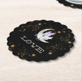 ~* INTENSIVE LIEBE Gold Celestial Crystal Moon Untersetzer (angewinkelt)