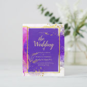 Intensive Lila Rosa Gold Hochzeit Alkohol Tinte (Stehend Vorderseite)