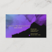 Intensive Lila Wasserfarben in tiefer Orchidee auf Visitenkarte (Rückseite)