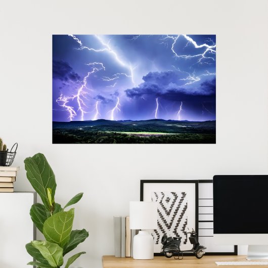 Intensive Natur | Blitzstürm Poster (Heimbüro)