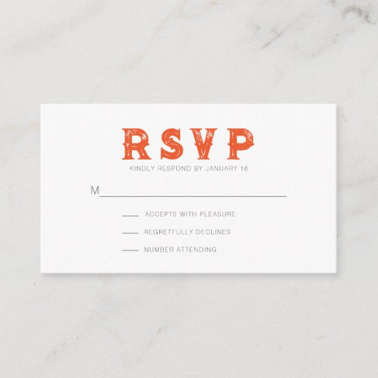 Intensive Rote Orange Rustikale Moderne UAWG Begleitkarte (Vorderseite)