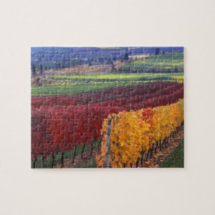 Intensive rote und gelbe Herbstfarben auf Gehring Puzzle