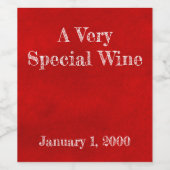 Intensive Rote Wasserfarbe Wash Label Weinetikett (Einzelnes Label)