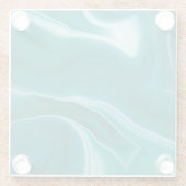 Intensiver aquamariner MarmorglasUntersetzer Glasuntersetzer (Rückseite)