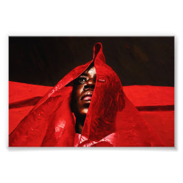 Intensiver Blick: Ein mächtiges rotes Portrait von Fotodruck