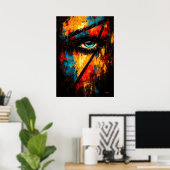 Intensiver Blick Zeitgenössischer Expressionistisc Poster (Heimbüro)