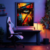 Intensiver Blick Zeitgenössischer Expressionistisc Poster