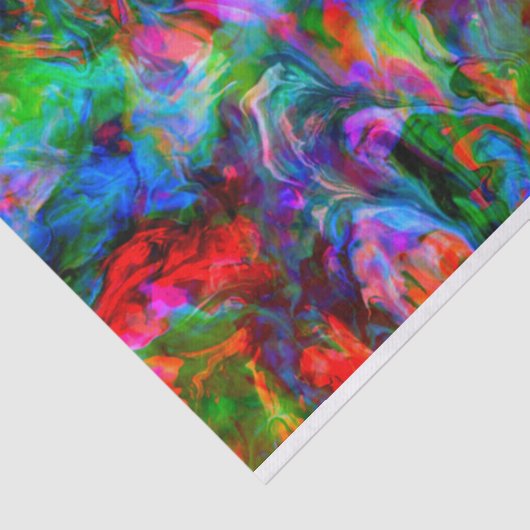 Intensiver psychedelischer heller Farbstrudel Seidenpapier (Ausschnitt)