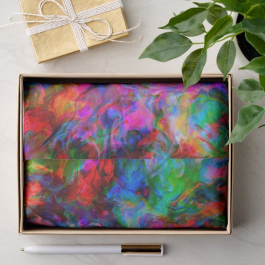 Intensiver psychedelischer heller Farbstrudel Seidenpapier (Geschenk)