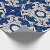 Intensives blaues Musterpapier Geschenkpapier (Ecke)