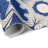 Intensives blaues Musterpapier Geschenkpapier (Rolleneckpunkt)