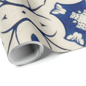 Intensives blaues Musterpapier Geschenkpapier (Rolleneckpunkt)