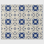 Intensives blaues Musterpapier Geschenkpapier (Flach)
