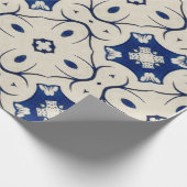 Intensives blaues Musterpapier Geschenkpapier (Ecke)