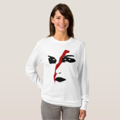 Intensives facepaint mit rotem Hieb T-Shirt (Vorne ganz)