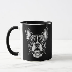 Intensives monochromes Porträt einer Französischen Tasse