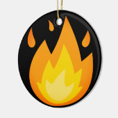 Intensivfeuer Emoji Keramik Ornament (Links)