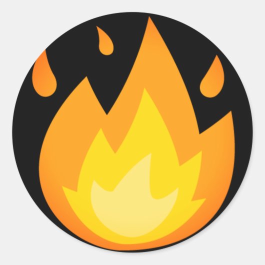 Intensivfeuer Emoji Runder Aufkleber (Vorderseite)