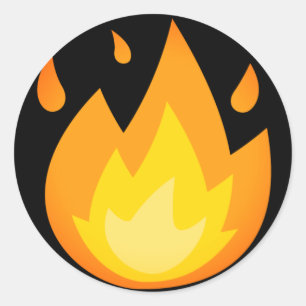 Intensivfeuer Emoji Runder Aufkleber