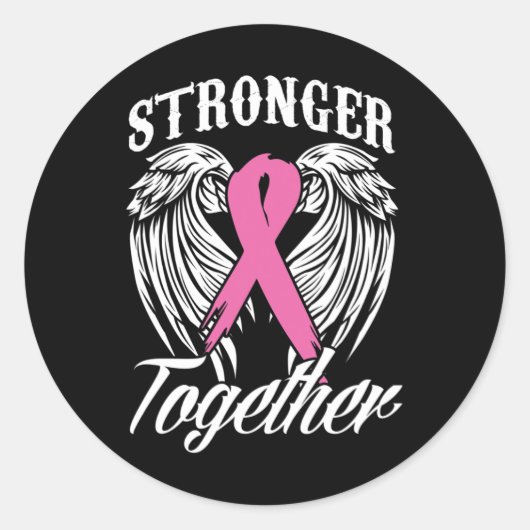 Intensivierung des gemeinsamen Brustkrebs-Bewussts Runder Aufkleber (Vorderseite)