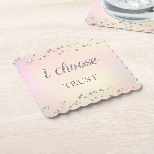 *~* INTENSIVIERUNG Emoto TRUST Glitzer Rainbow Untersetzer (angewinkelt)