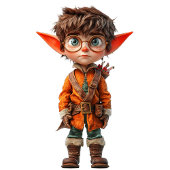 Intent Boy Christmas Elf Keramik Ornament