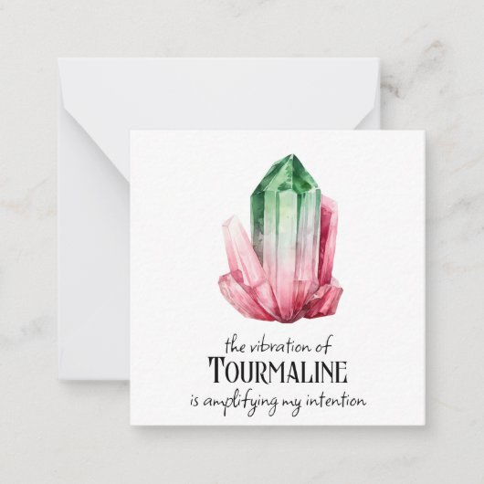 *~* Intention Tourmaline AP64 Flat Note Card Mitteilungskarte (Vorderseite)