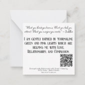 *~* Intention Tourmaline AP64 Flat Note Card Mitteilungskarte (Rückseite)