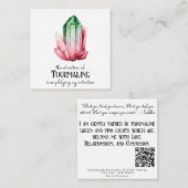 *~* Intention Tourmaline AP64 Flat Note Card Mitteilungskarte (Vorne/Hinten)