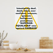 Intentionally deaf, dumb, blind... poster (Küche)