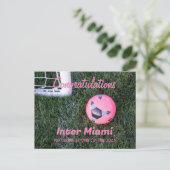 Inter Miami Herzlichen Glückwunsch Postkarte (Stehend Vorderseite)