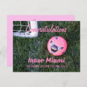 Inter Miami Herzlichen Glückwunsch Postkarte (Vorne/Hinten)