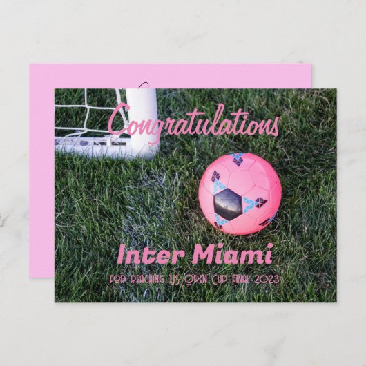 Inter Miami Herzlichen Glückwunsch Postkarte (Vorne/Hinten)