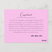 Inter Miami Herzlichen Glückwunsch Postkarte (Rückseite)