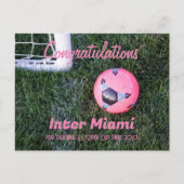 Inter Miami Herzlichen Glückwunsch Postkarte (Vorderseite)