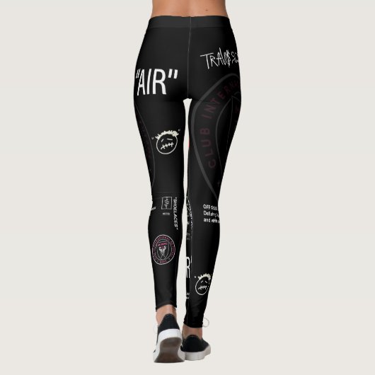 Inter Miami LAKED Schwarze Farbe Emblem Leggings (Rückseite)