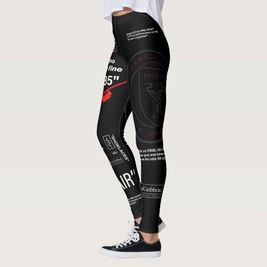 Inter Miami LAKED Schwarze Farbe Emblem Leggings (Links)