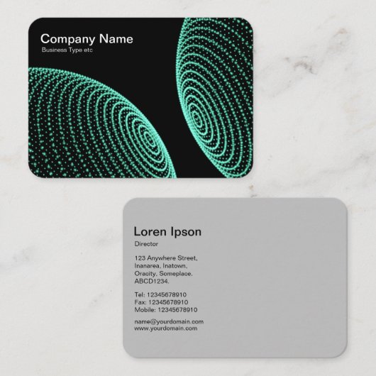 Interact Spheres - Türkis Visitenkarte (Vorne/Hinten)