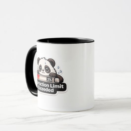 Interaction Limit Exceeded Panda Design Tasse (Vorderseite Links)