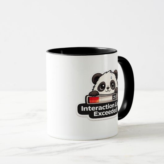 Interaction Limit Exceeded Panda Design Tasse (VorderseiteRechts)