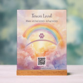 Interactive Pet Memorial Acrylic Sign | QR Code Acrylschild (Neutral)