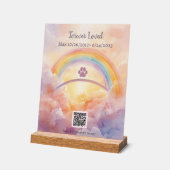 Interactive Pet Memorial Acrylic Sign | QR Code Acrylschild (Winkel)
